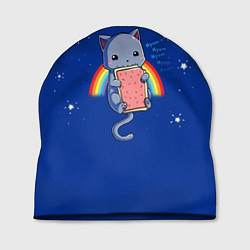 Шапка Котик на радуге, цвет: 3D-принт