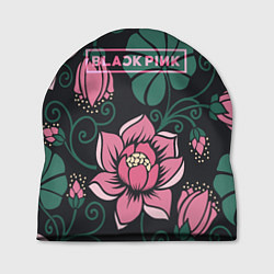 Шапка Black Pink: Delicate Flowers, цвет: 3D-принт