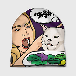Шапка Woman yelling at a cat, цвет: 3D-принт