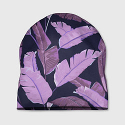 Шапка Tropical leaves 4 purple