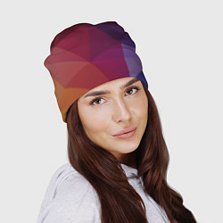 Шапка Полигональный фон, цвет: 3D-принт — фото 2
