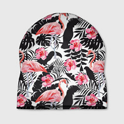 Шапка Фламинго и попугаи, цвет: 3D-принт