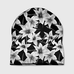 Шапка Лилии черно-белые, цвет: 3D-принт