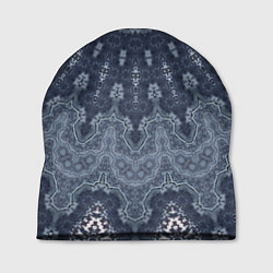 Шапка Серый восточный орнамент мандала, цвет: 3D-принт