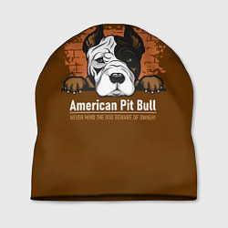 Шапка Американский Питбультерьер Pit Bull Terrier, цвет: 3D-принт