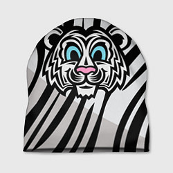 Шапка Забавный Белый тигр, цвет: 3D-принт