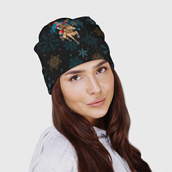 Шапка Олень и Santa, цвет: 3D-принт — фото 2