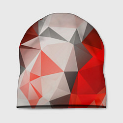 Шапка Красно-серая геометрия, цвет: 3D-принт