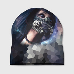 Шапка Девушка в кибер-маске, цвет: 3D-принт