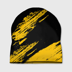 Шапка BLACK AND YELLOW GRUNGE ГРАНЖ, цвет: 3D-принт