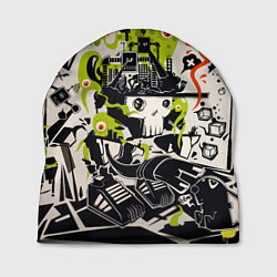 Шапка Cyber pattern Skull Vanguard Fashion, цвет: 3D-принт