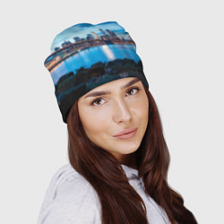 Шапка Закат в мегаполисе, цвет: 3D-принт — фото 2