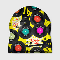 Шапка ROCKNROLL VINYL RECORDS, цвет: 3D-принт