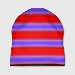 Шапка Striped pattern мягкие размытые полосы красные фио, цвет: 3D-принт