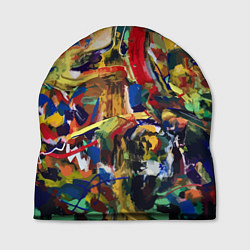 Шапка Смелые экспрессивные мазки краски, цвет: 3D-принт