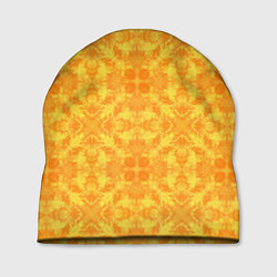 Шапка Желтый абстрактный летний орнамент, цвет: 3D-принт