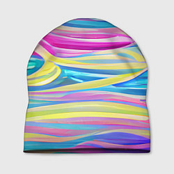 Шапка Многоцветные волны, цвет: 3D-принт