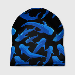 Шапка Стая акул - паттерн, цвет: 3D-принт