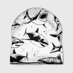 Шапка Кровожадные акулы - стая, цвет: 3D-принт