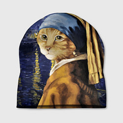 Шапка Прикол с котом: пародия картина, цвет: 3D-принт