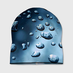 Шапка Капли воды на матовом стекле - текстура, цвет: 3D-принт