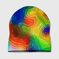 Шапка Разноцветная абстрактная композиция, цвет: 3D-принт