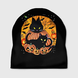 Шапка Хэллоуинские котики-кошмарики, цвет: 3D-принт