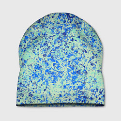 Шапка Текстура абстракция лёд синий, цвет: 3D-принт