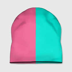 Шапка Розово бирюзовый, цвет: 3D-принт