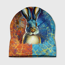 Шапка Огненный новогодний кролик, цвет: 3D-принт