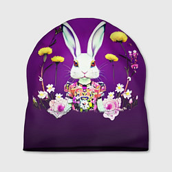 Шапка Кролик с одуванчиками, цвет: 3D-принт