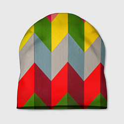Шапка Разноцветный ромбический абстрактный паттерн, цвет: 3D-принт