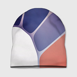 Шапка Узор из синих, фиолетовых, белых и оранжевых камне, цвет: 3D-принт