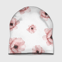 Шапка Цветок сакуры на белом фоне, цвет: 3D-принт