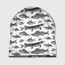 Шапка Паттерн на каждый день о рыбалке, цвет: 3D-принт