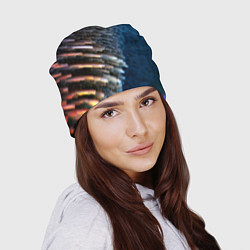 Шапка Shape grey abstract, цвет: 3D-принт — фото 2