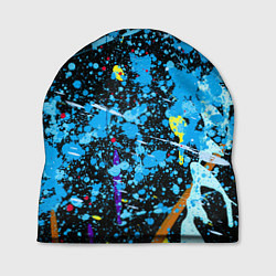 Шапка Брызги краски на холсте, цвет: 3D-принт