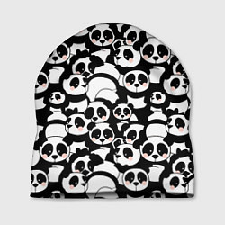 Шапка Чёрно-белые панды, цвет: 3D-принт