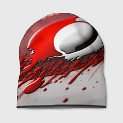 Шапка Красные абстрактные брызги, цвет: 3D-принт