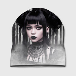 Шапка Готическая девушка в тумане, цвет: 3D-принт