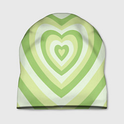 Шапка Зеленые сердца - индикид паттерн, цвет: 3D-принт
