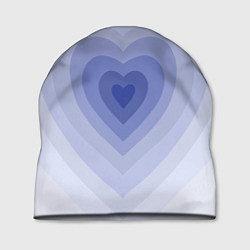 Шапка Голубое сердце градиент, цвет: 3D-принт
