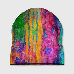 Шапка Грубые разноцветные мазки краски, цвет: 3D-принт