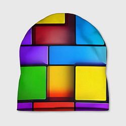 Шапка Красочные объемные блоки, цвет: 3D-принт