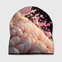 Шапка Множество розовых цветов, цвет: 3D-принт