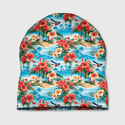 Шапка Гавайский стиль летние цветы, цвет: 3D-принт