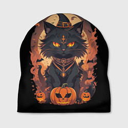 Шапка Черный кот в хеллоуине, цвет: 3D-принт