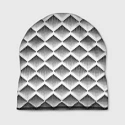 Шапка Ромбы из черных треугольников, цвет: 3D-принт
