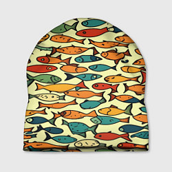 Шапка Стайка рыбок, цвет: 3D-принт