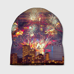 Шапка Салют в ночном небе